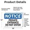 Signmission Private Office Do Not Enter OSHA Notice Sign, Vinyl Decal, 18in W x 12in L, 2PK OS-2PACK-NS-D-1218-L-17816 - alternate 2